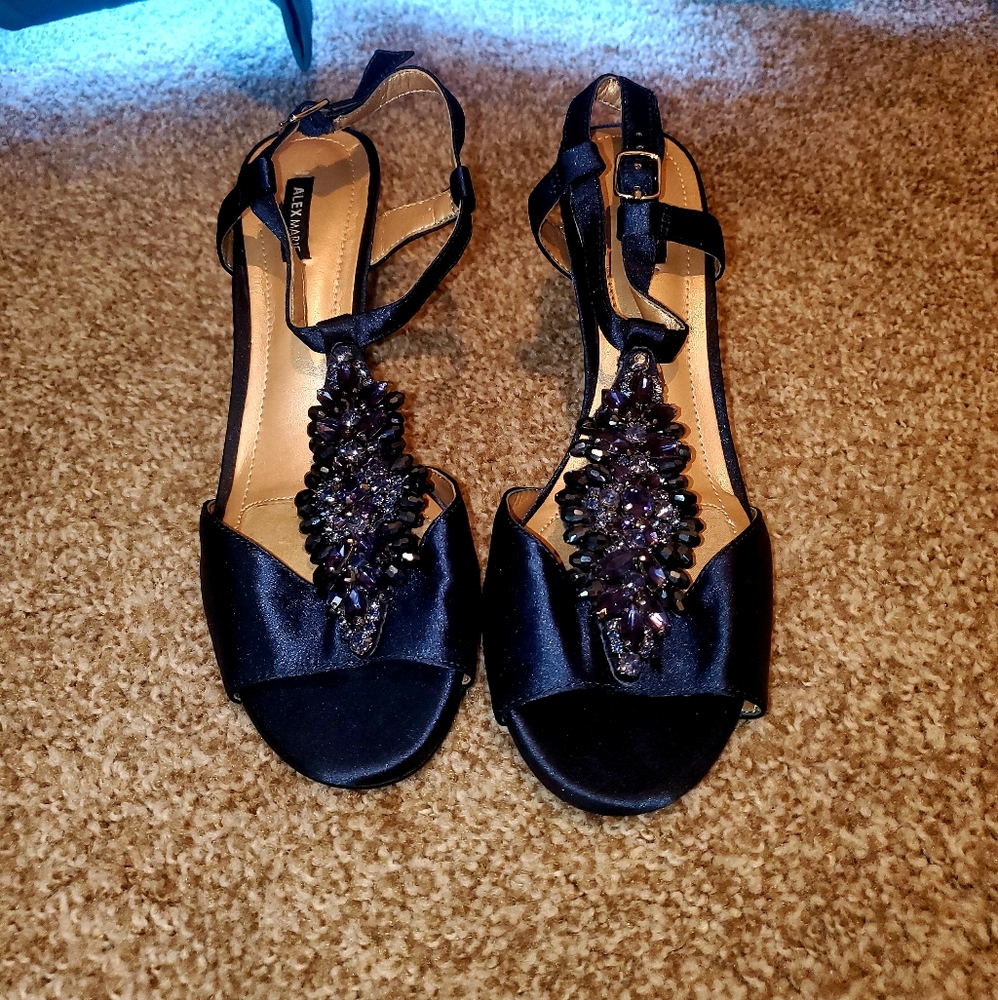 Alex Marie formal Blue Strappy Jewel Heels